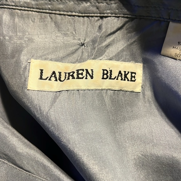 Lauren Blake Womens Silk Blouse top shirt button down Lg event business casual - Picture 5 of 7